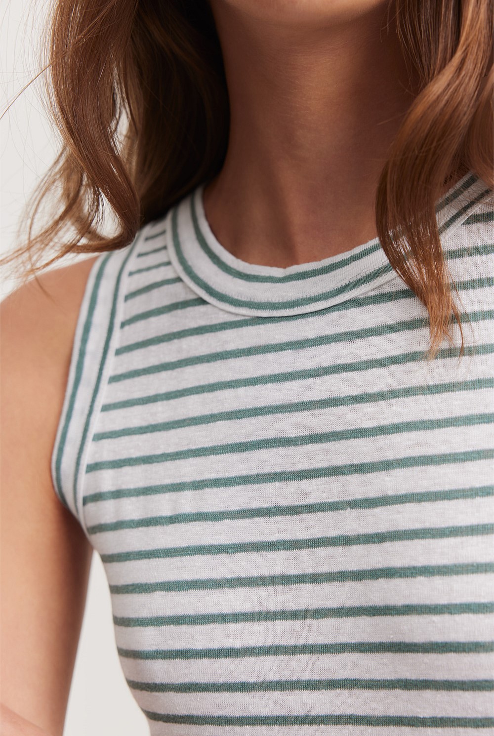 Stripe Linen Jersey Dress