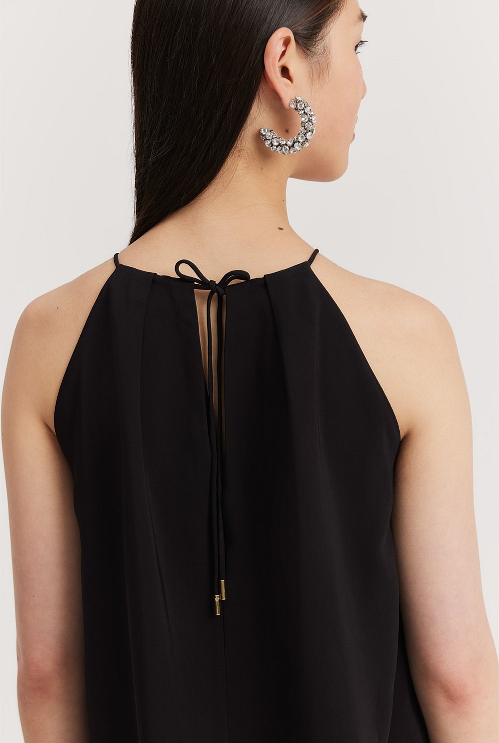 Tuck Detail Halter Top