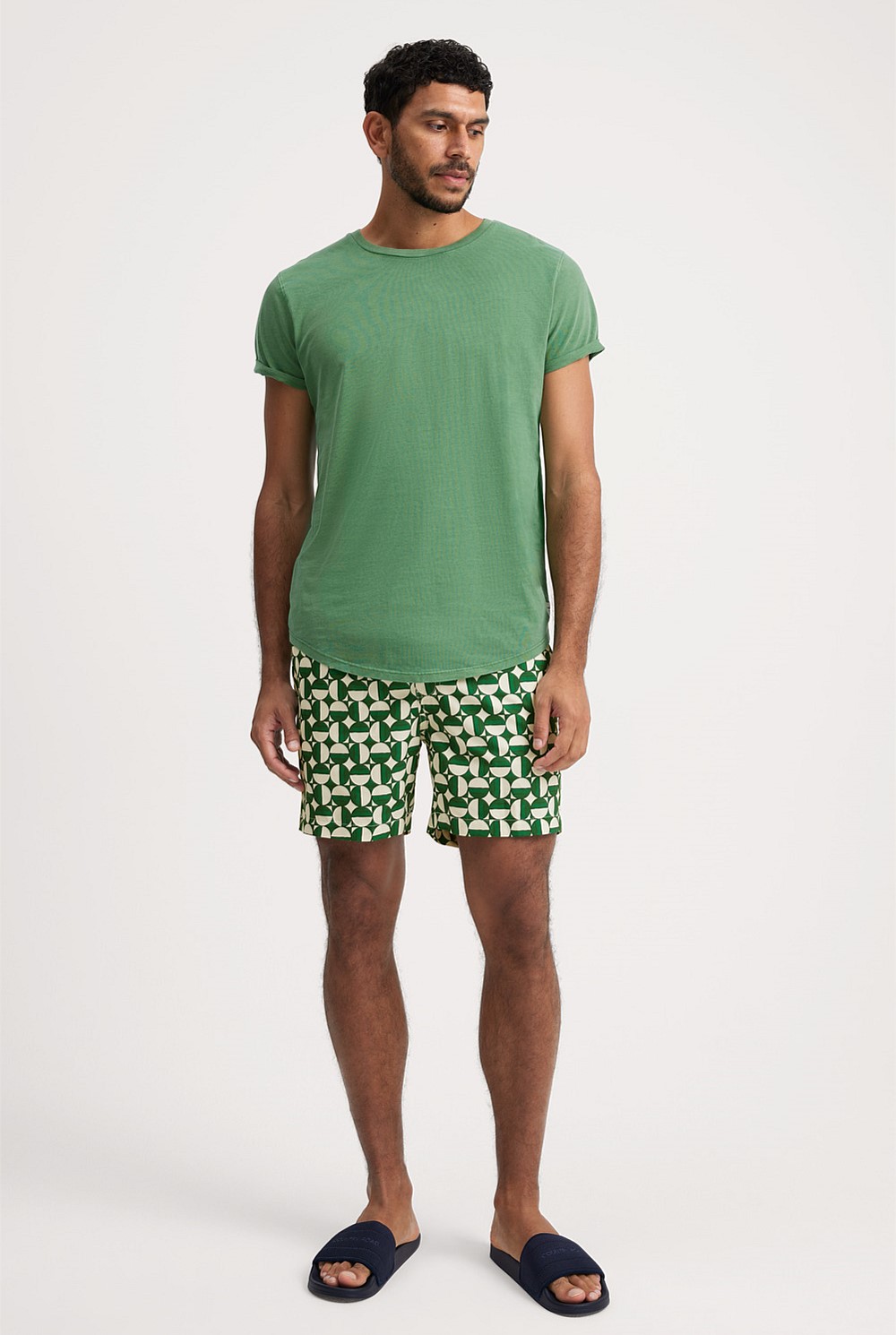 Abstract Recycled Polyester Swim Short