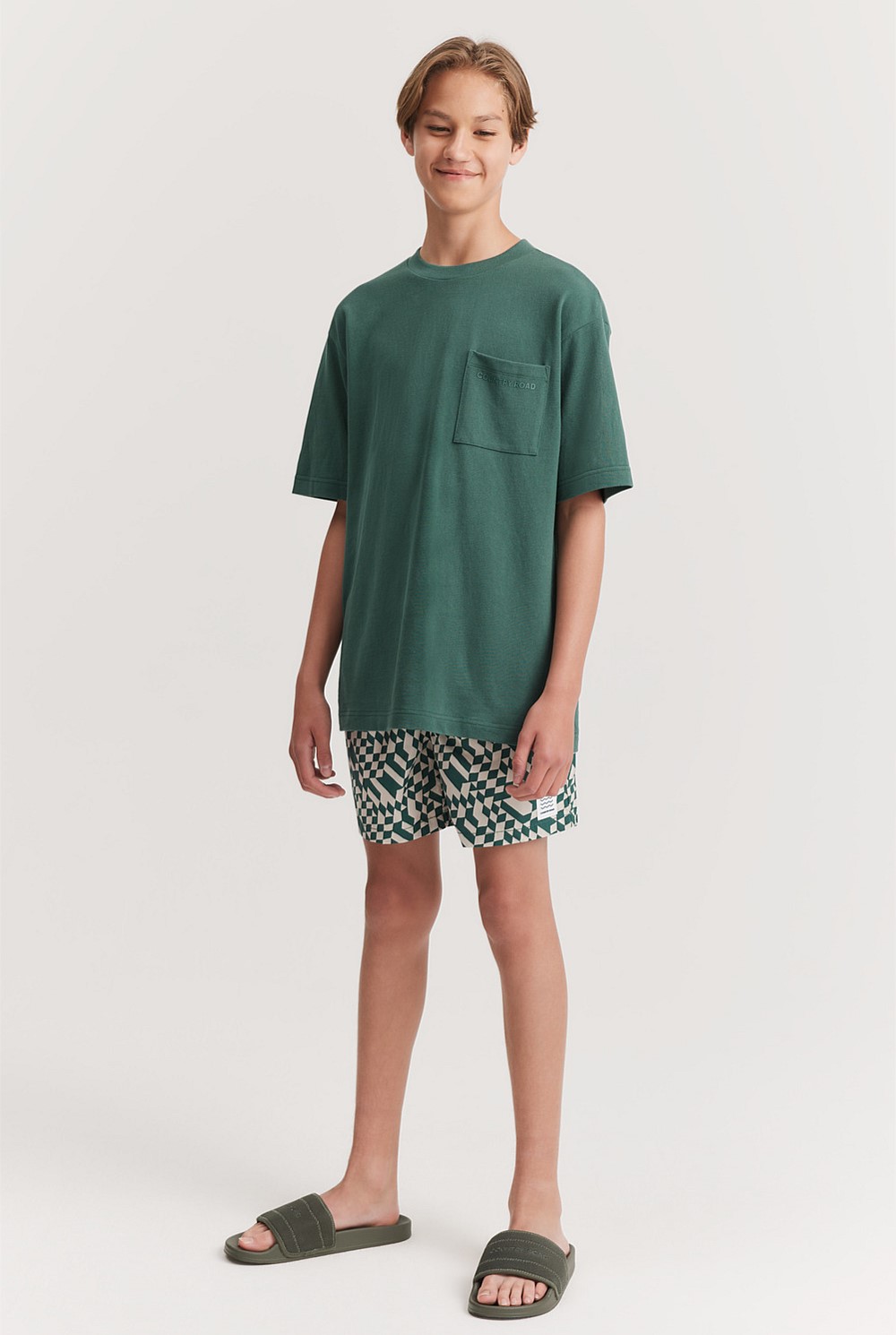 Teen Recycled Cotton Oversized Pique T-Shirt