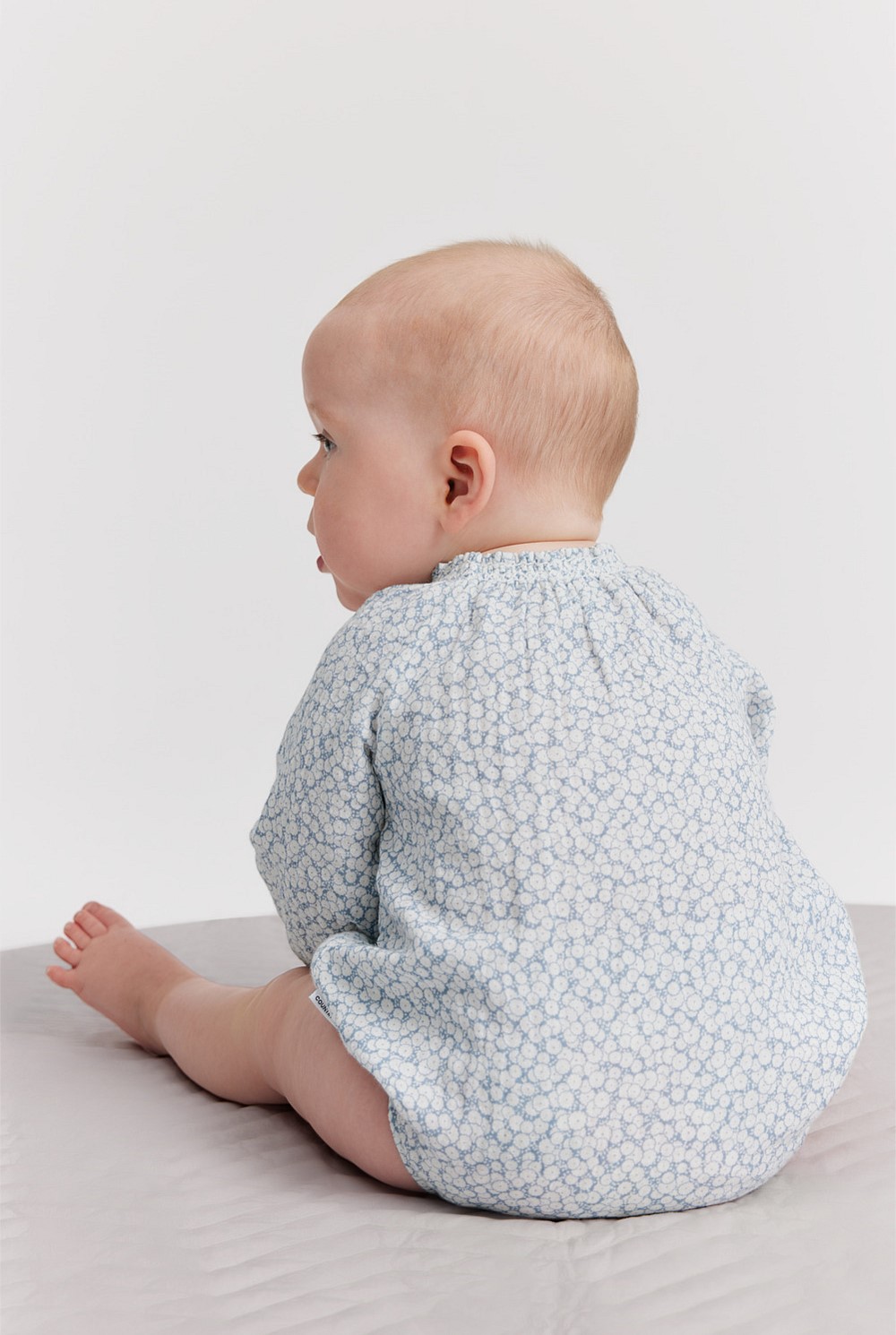 Cotton Ditsy Floral Long Sleeve Bodysuit