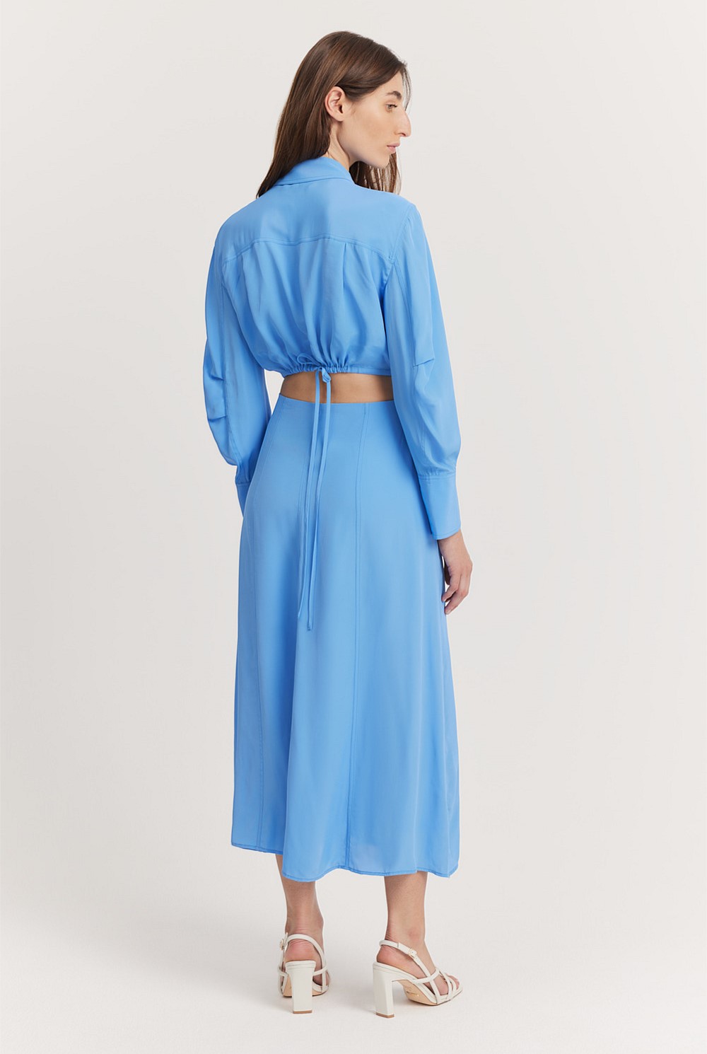 Gathered Detail Shirt Dress