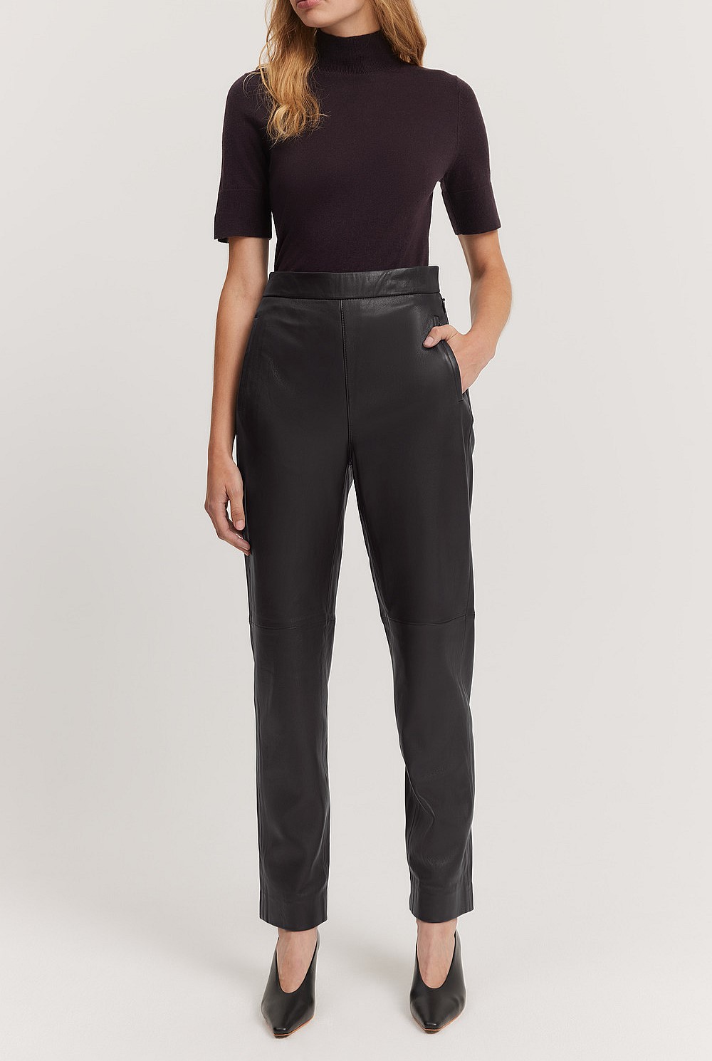 Leather Straight Pant