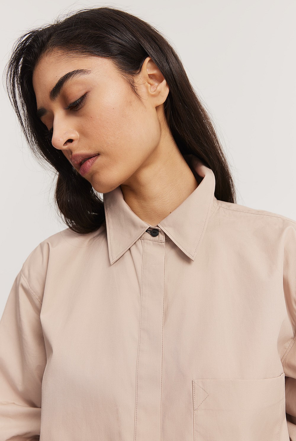 Cotton Poplin Relaxed Shirt