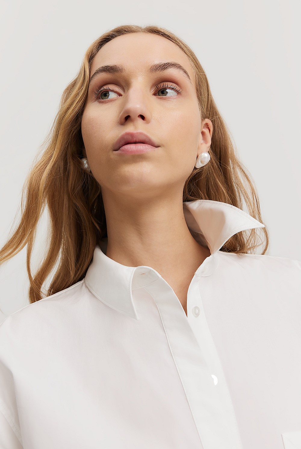 Cotton Poplin Relaxed Shirt