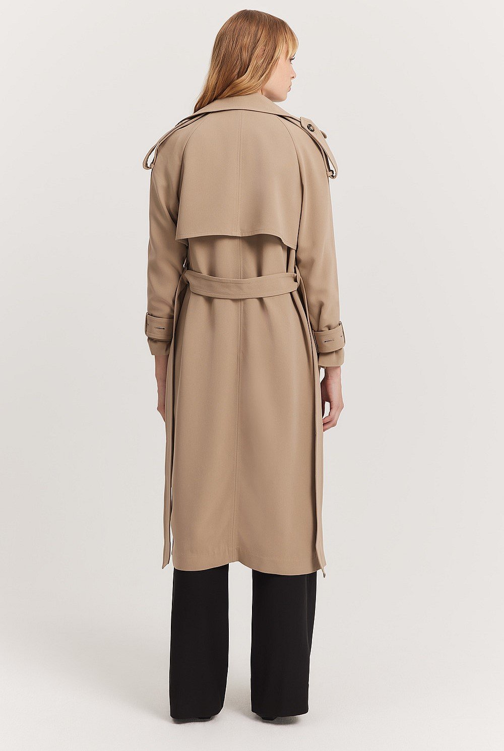 Button Detail Trench Coat