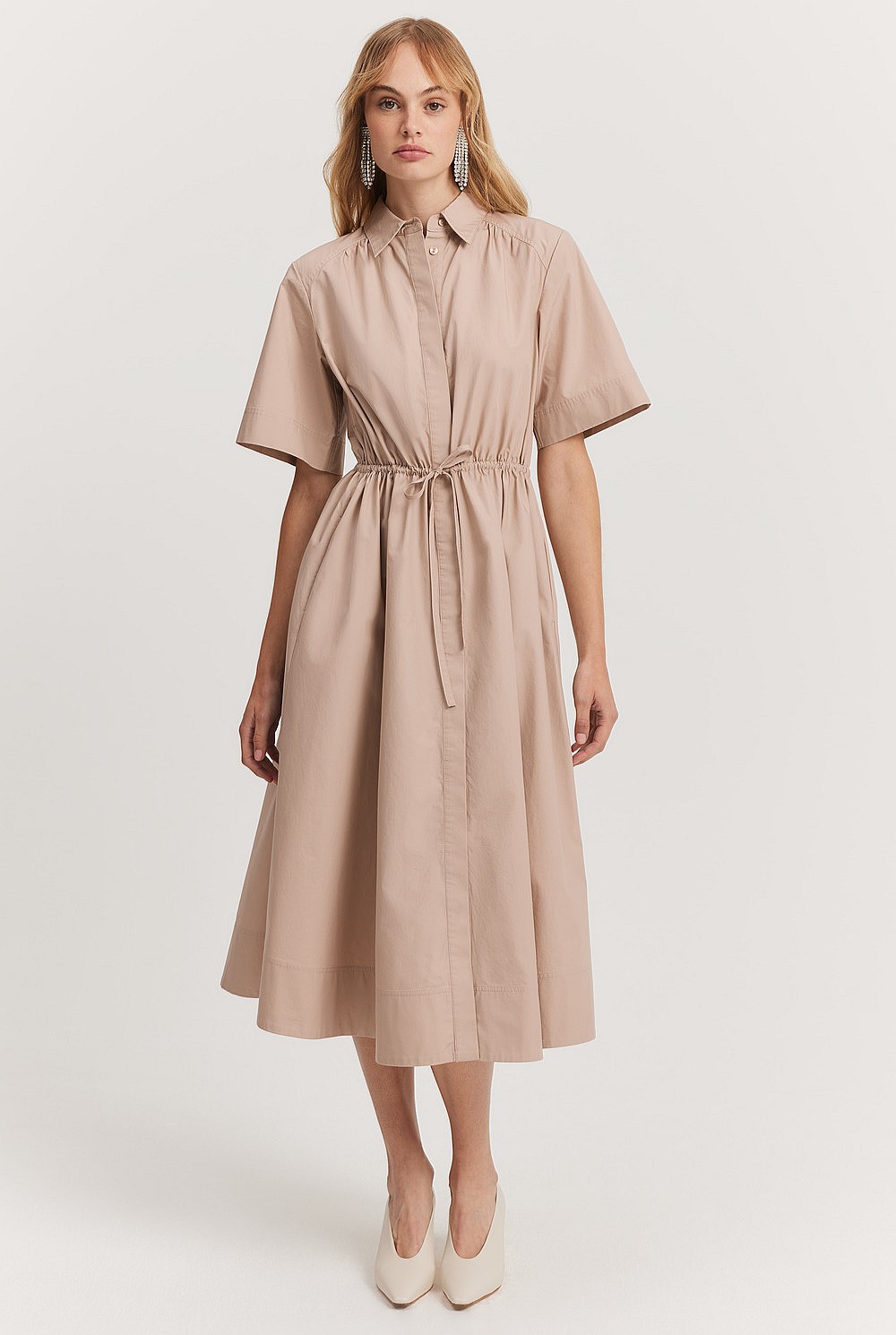 Tie Waist Midi Dress