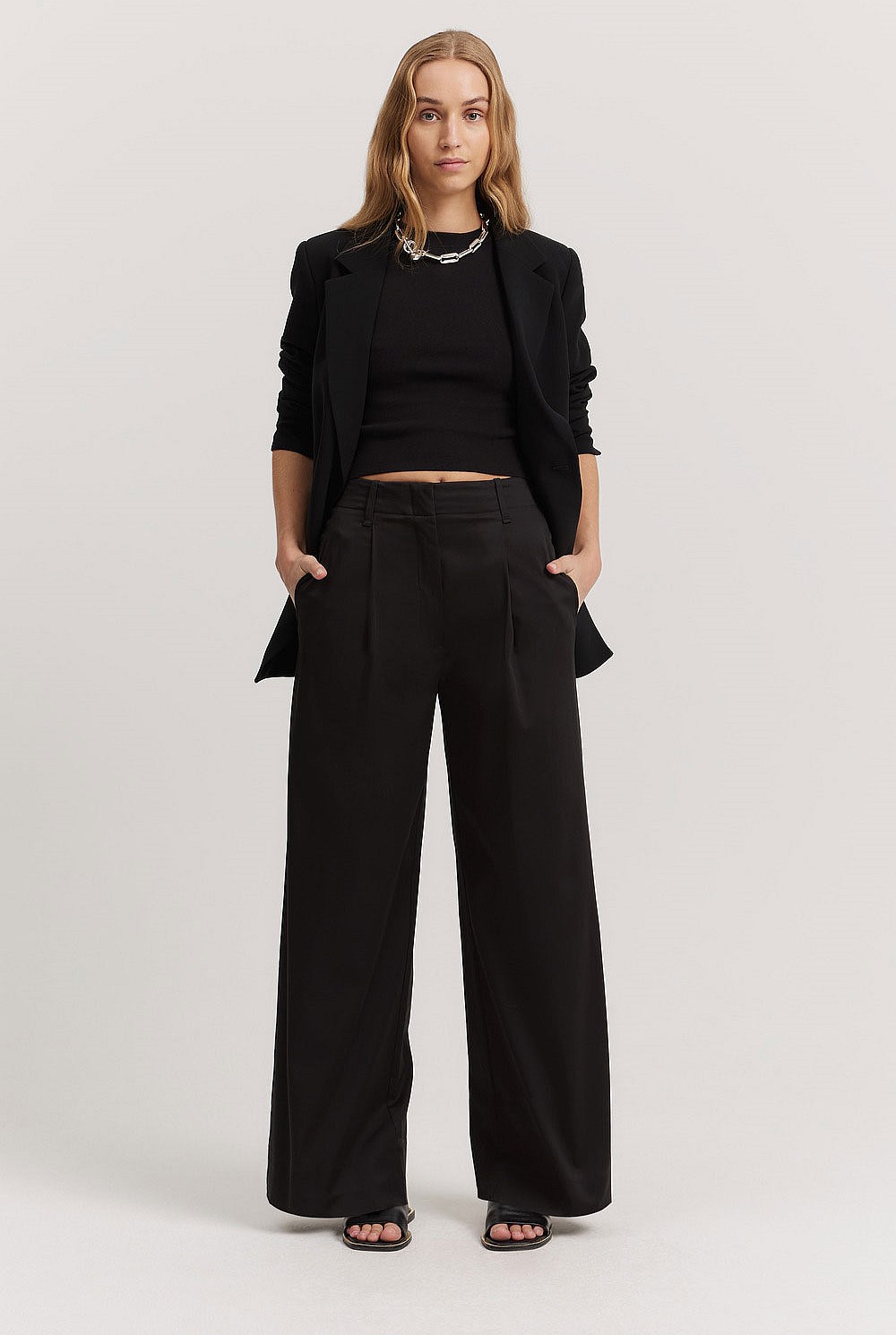 Cotton Wide Leg Pant