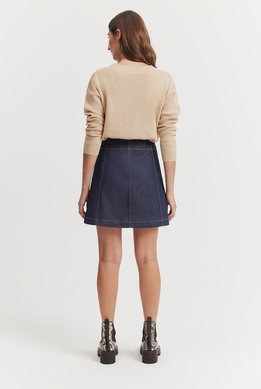 Cotton Linen V-neck Knit