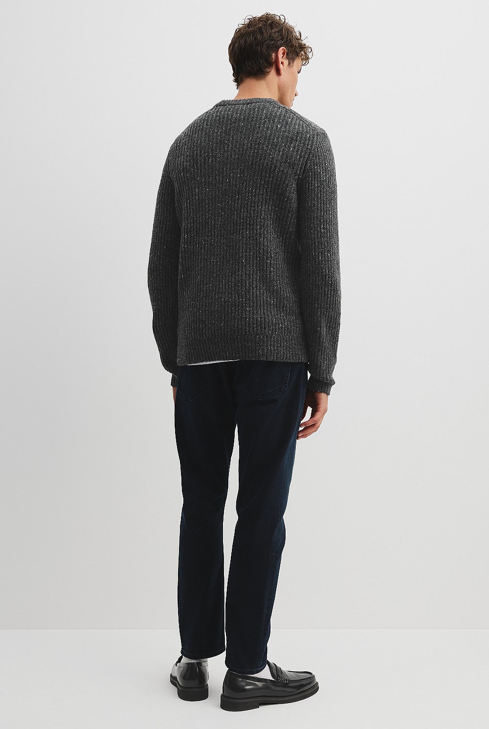 Merino Nep Crew Knit