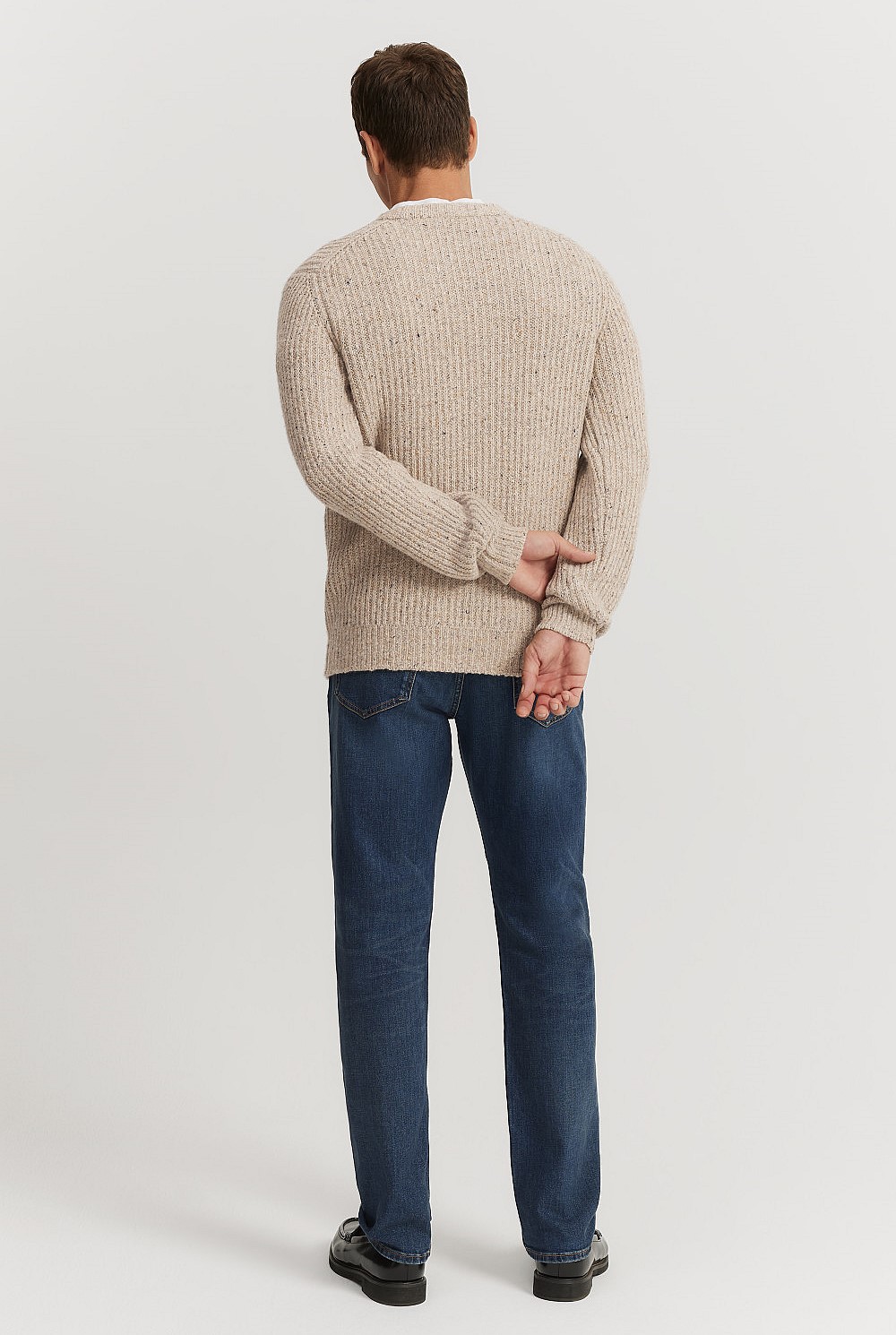 Merino Nep Crew Knit