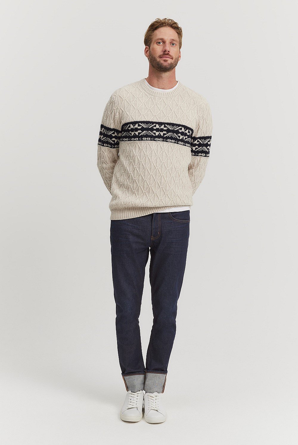 Fairisle Cable Crew Knit