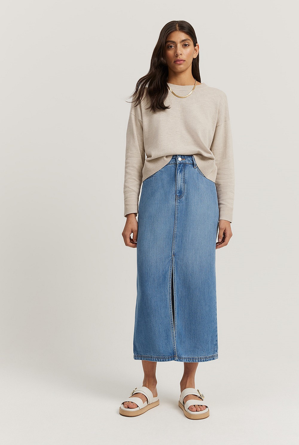 Cotton Linen Crew Neck