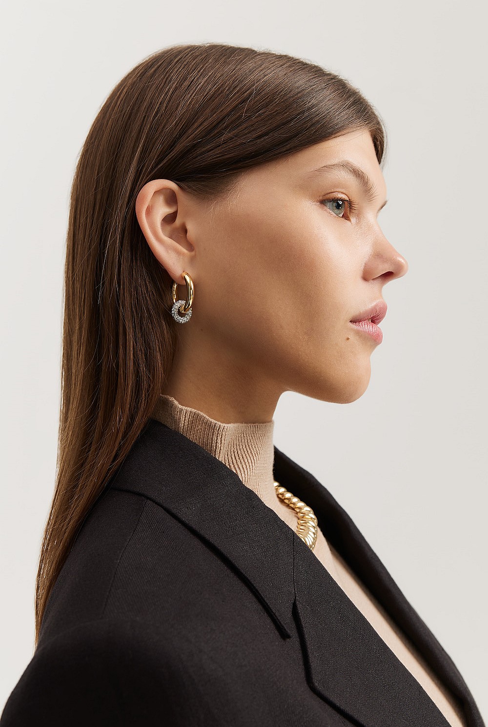 Pendant Hoop Earring