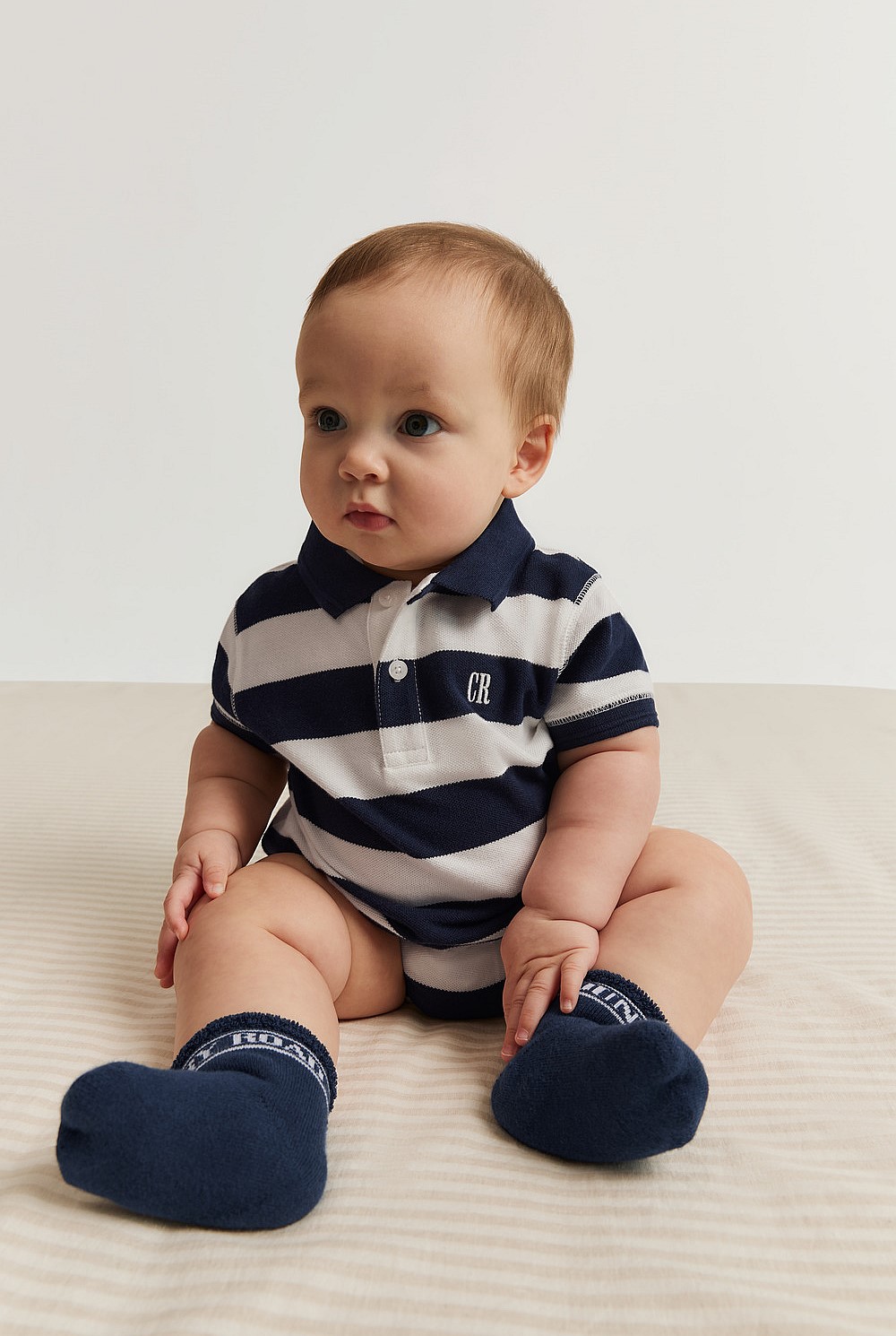 Organically Grown Cotton Polo Bodysuit