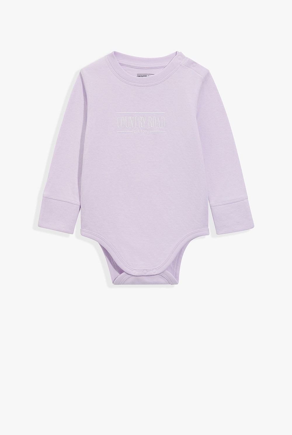 Organically Grown Cotton Heritage Long Sleeve Bodysuit