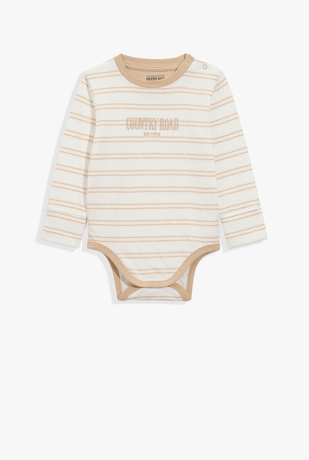 Organically Grown Cotton Heritage Long Sleeve Bodysuit