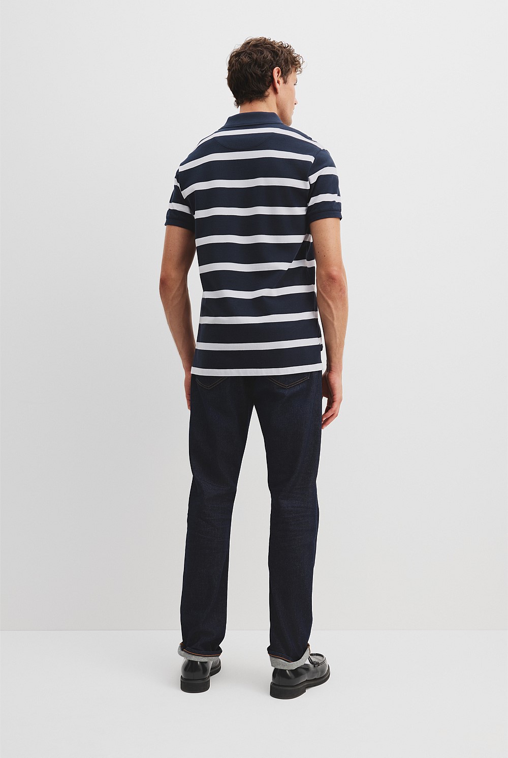 Verified Australian Cotton Stripe Pique Polo