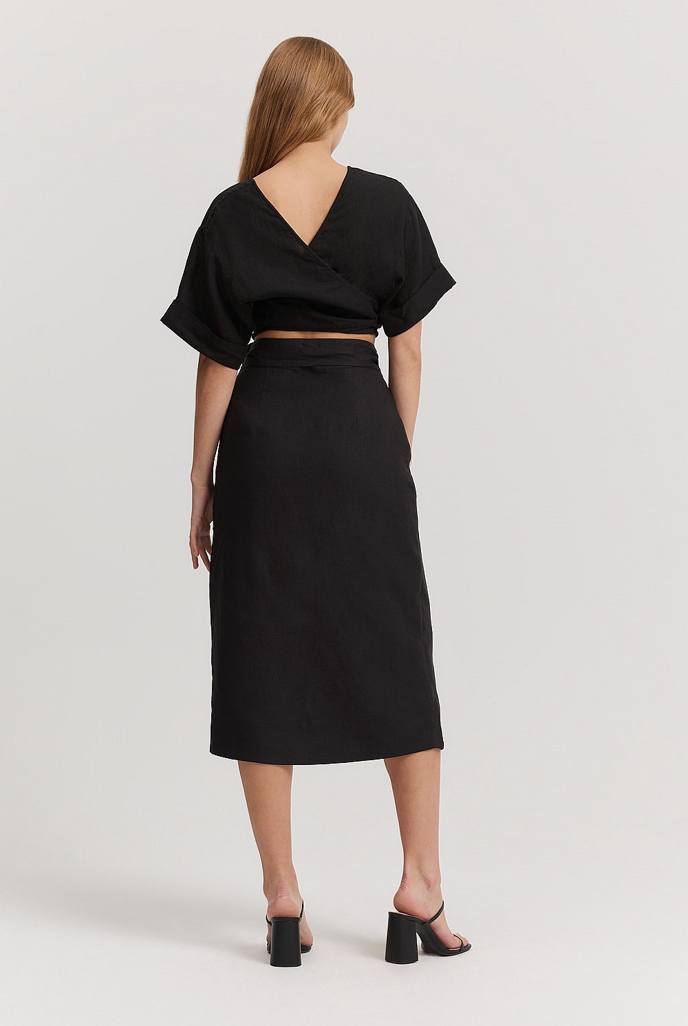 Organically Grown Linen Wrap Skirt