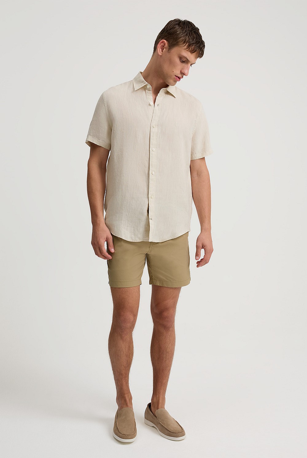 Regular Fit Organically Grown Linen Short Sleeve Shirt