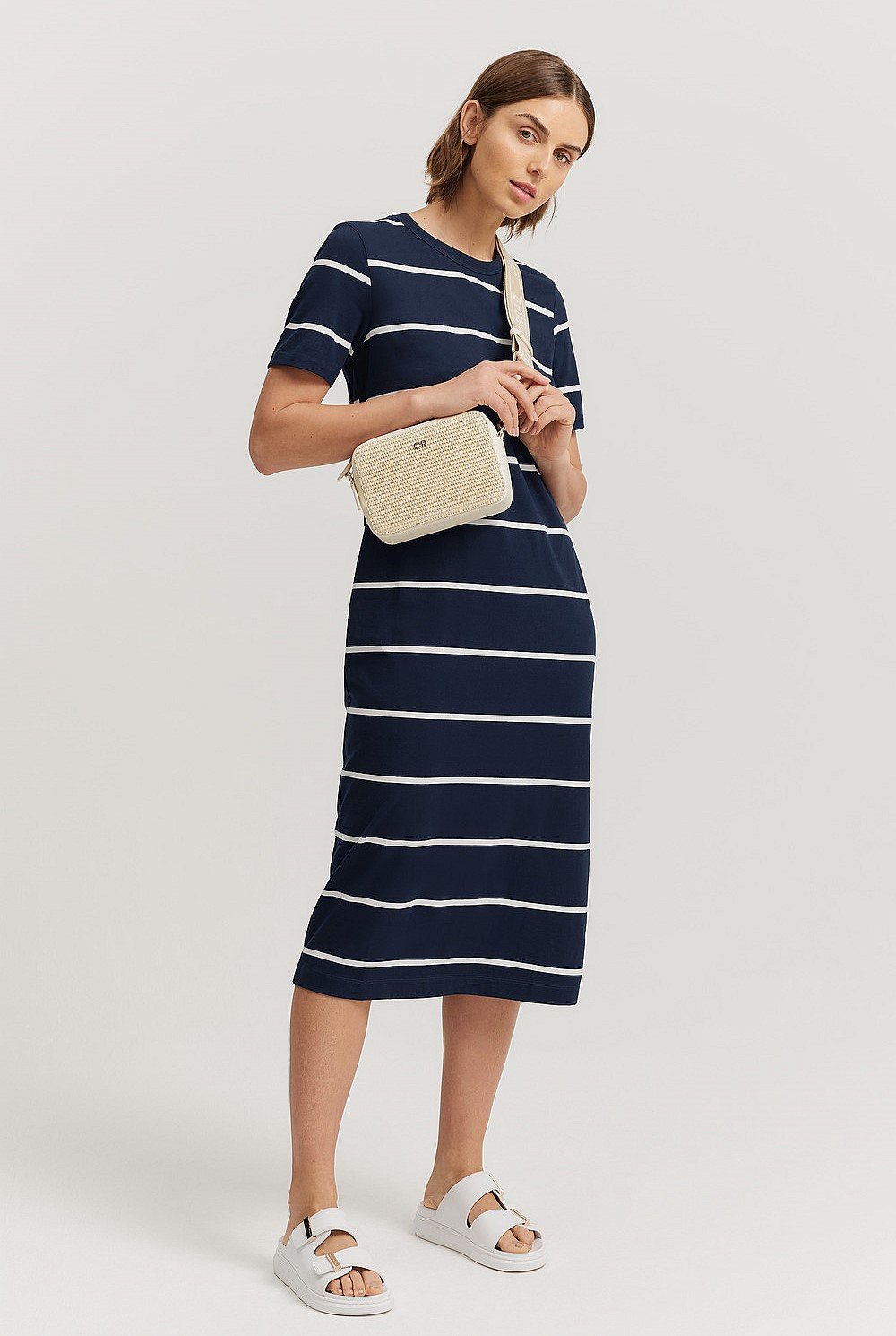 Australian Cotton Stripe T-Shirt Dress