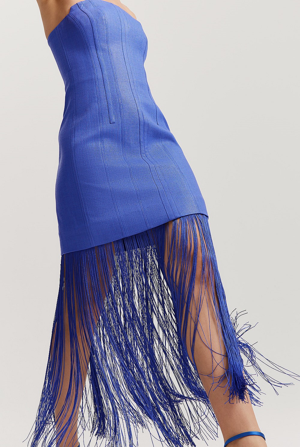 Basket Weave Strapless Dress