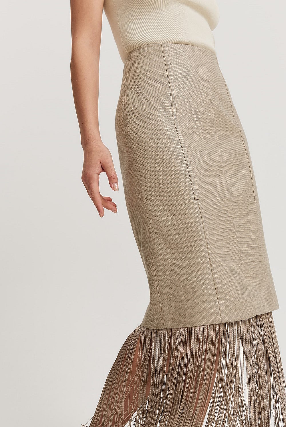 Basket Weave Midi Skirt
