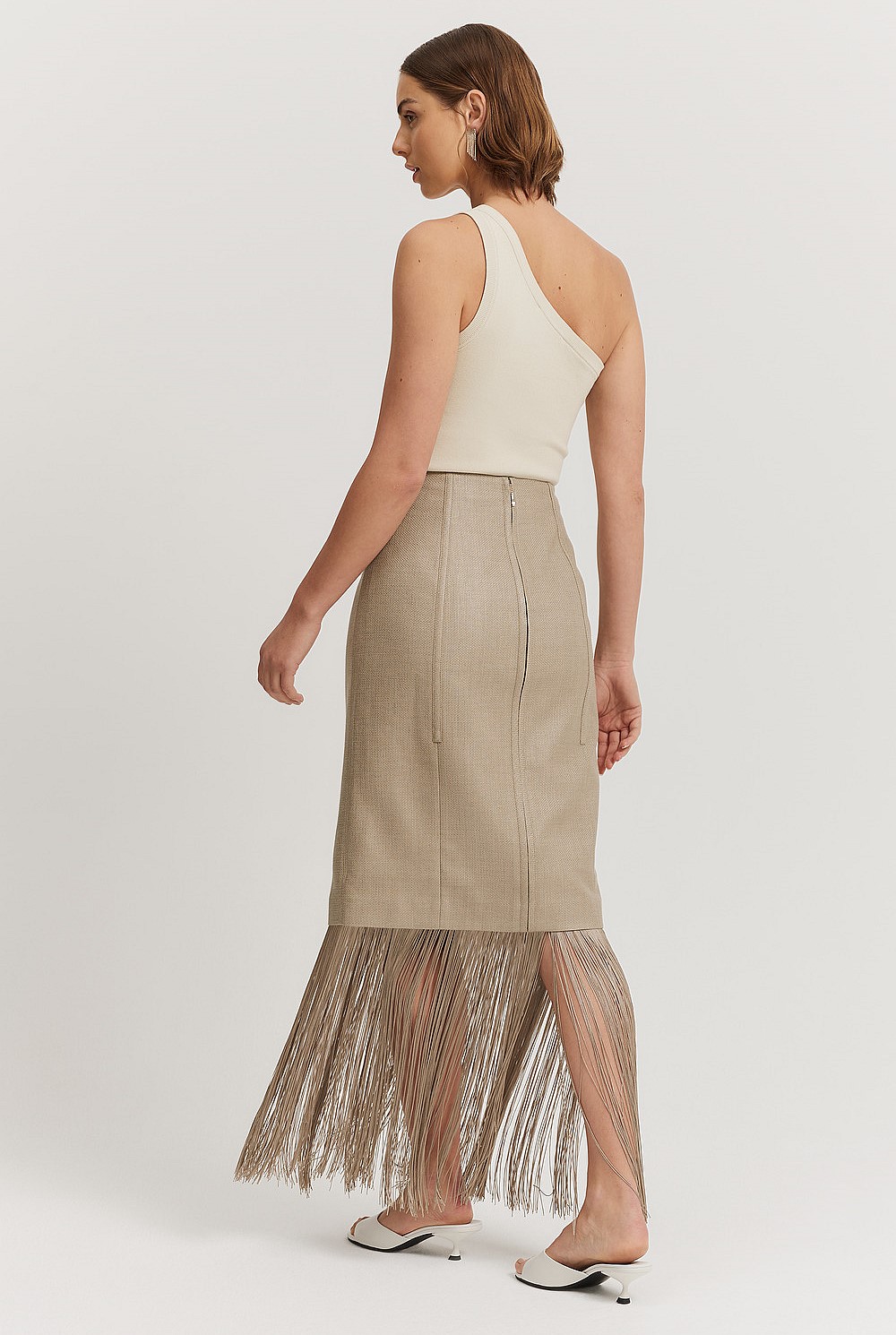 Basket Weave Midi Skirt