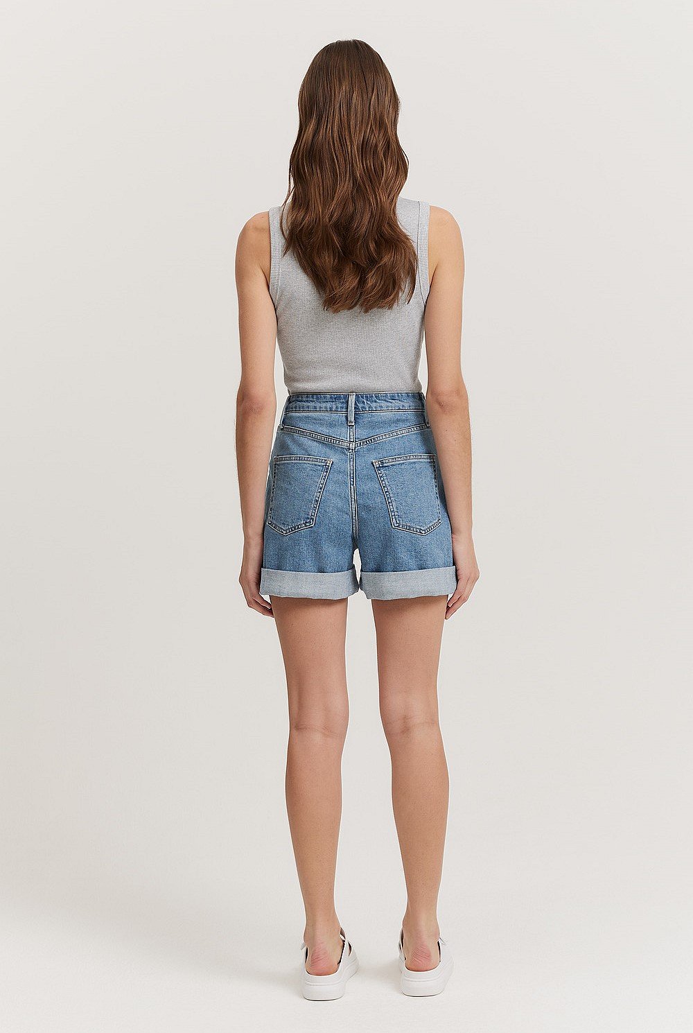 Denim Cuff Detail Short