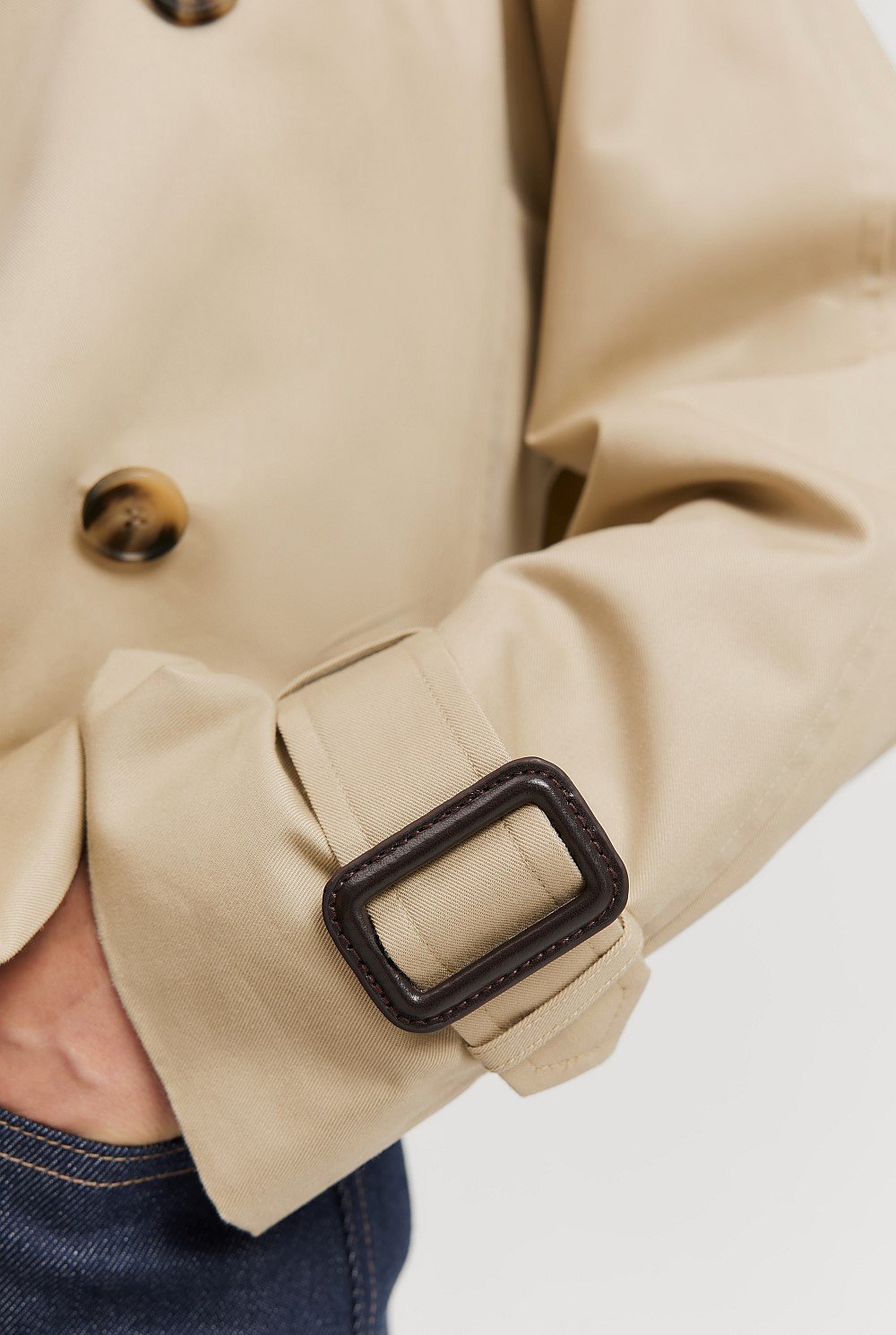 Cropped Trench Jacket