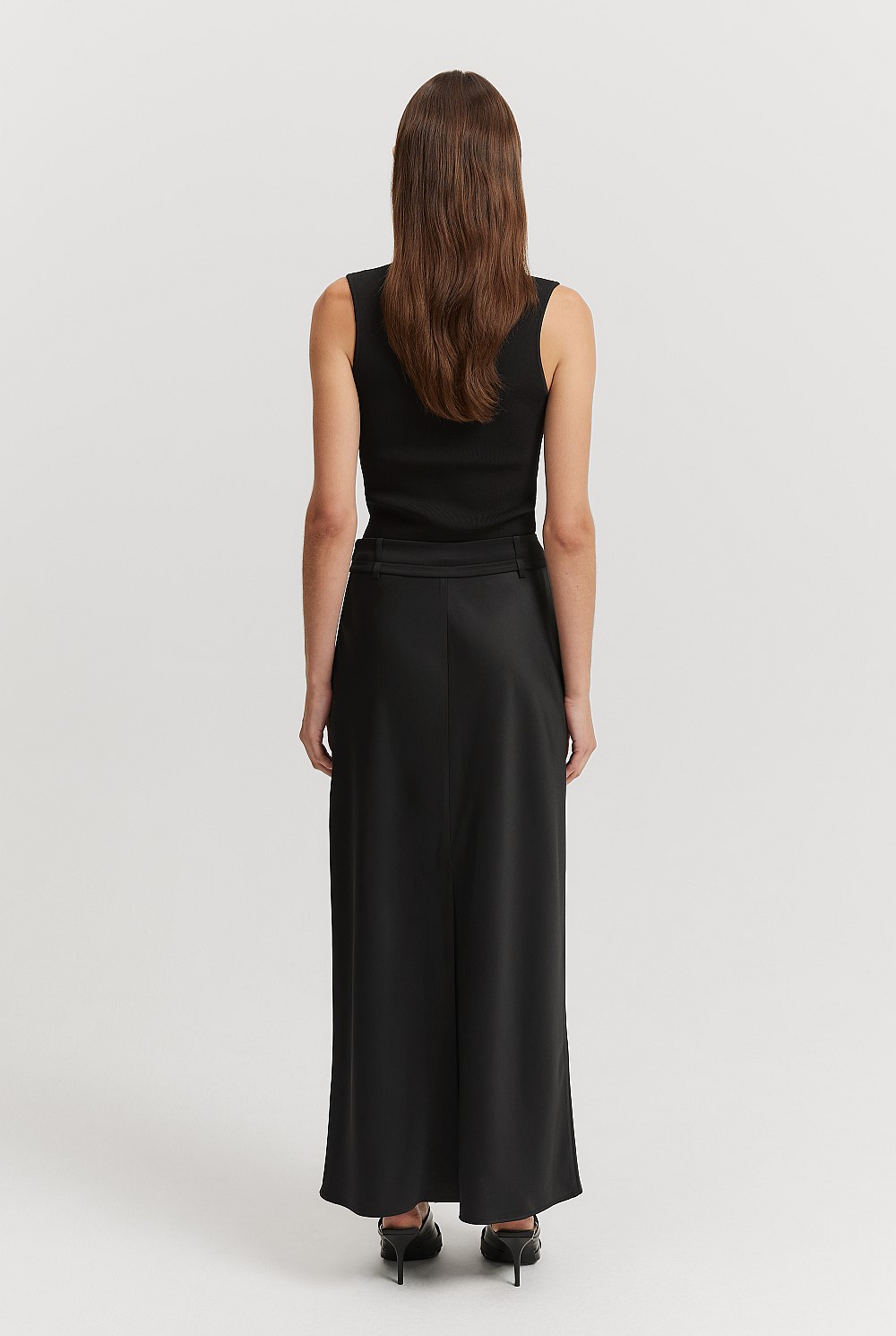 Column Satin Skirt