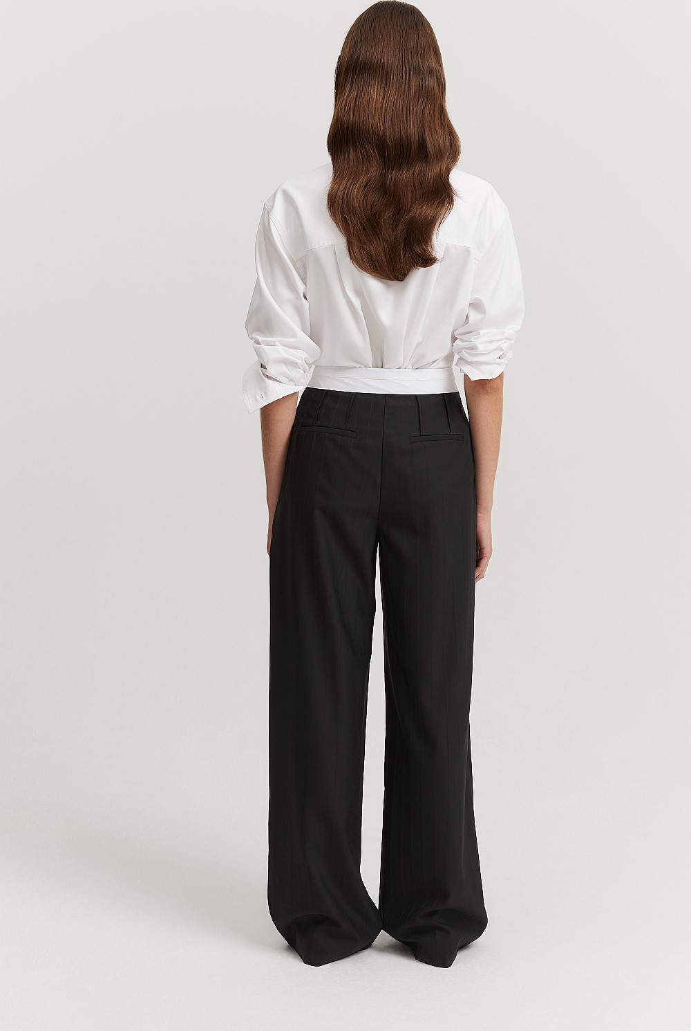 Self Stripe Pleat Pant