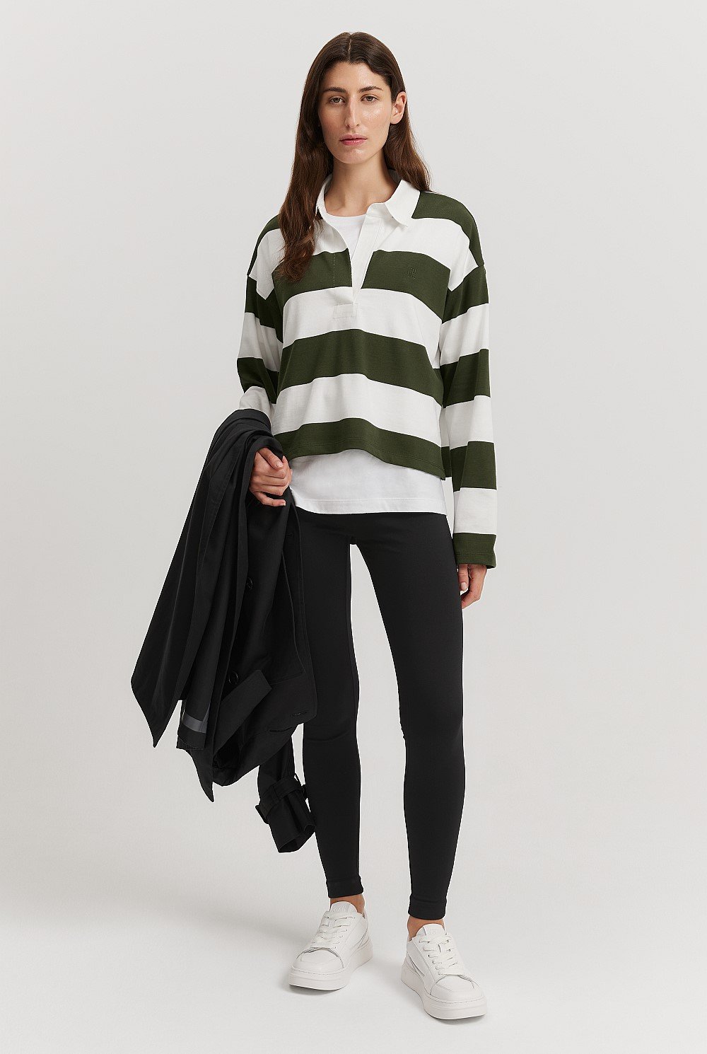 Australian Cotton Stripe Long Sleeve Rugby Top