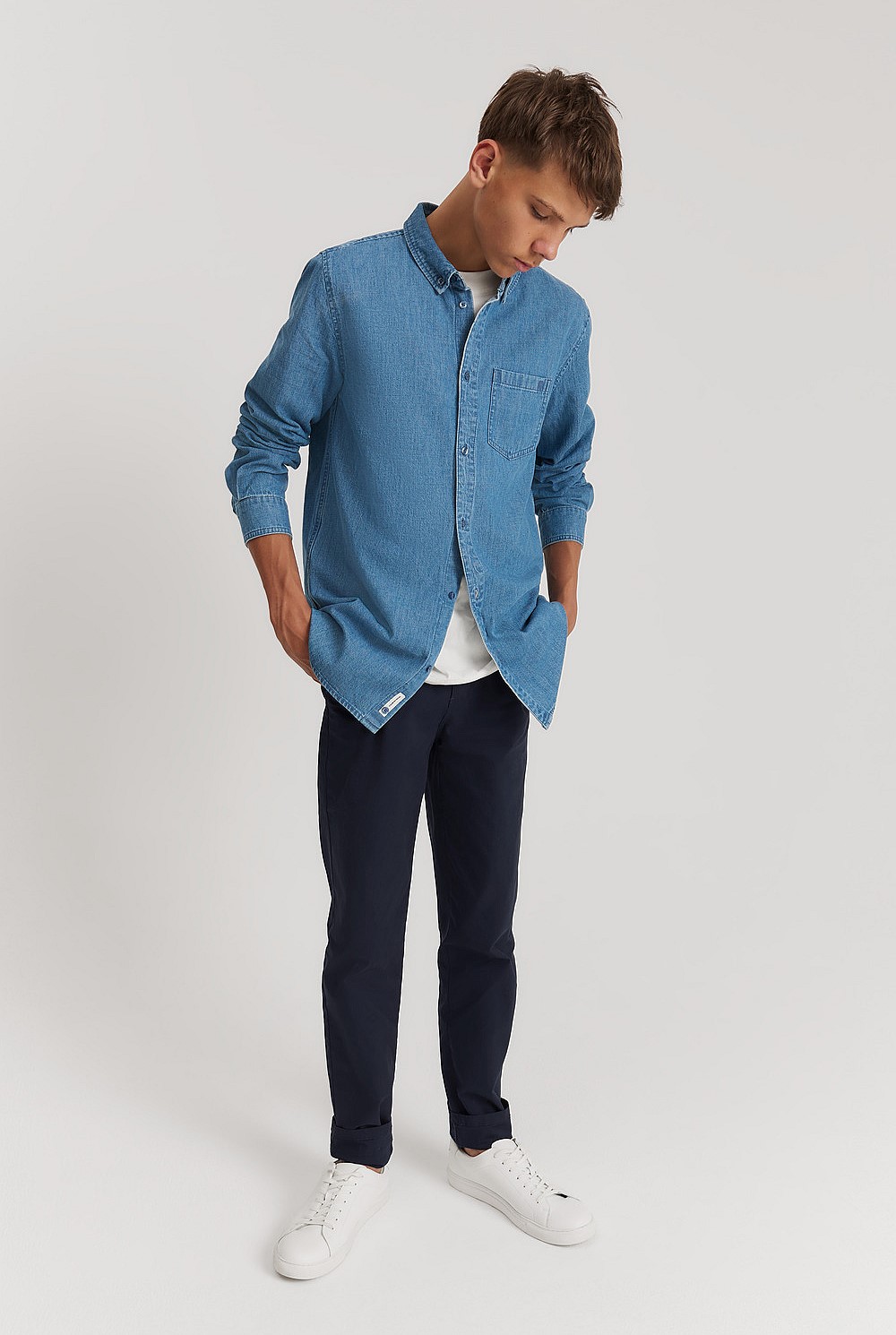 Teen Organically Grown Cotton Chambray Shirt