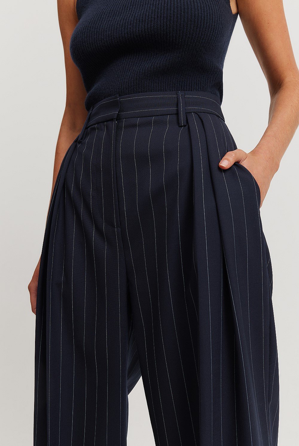 Pleat Wool Pant