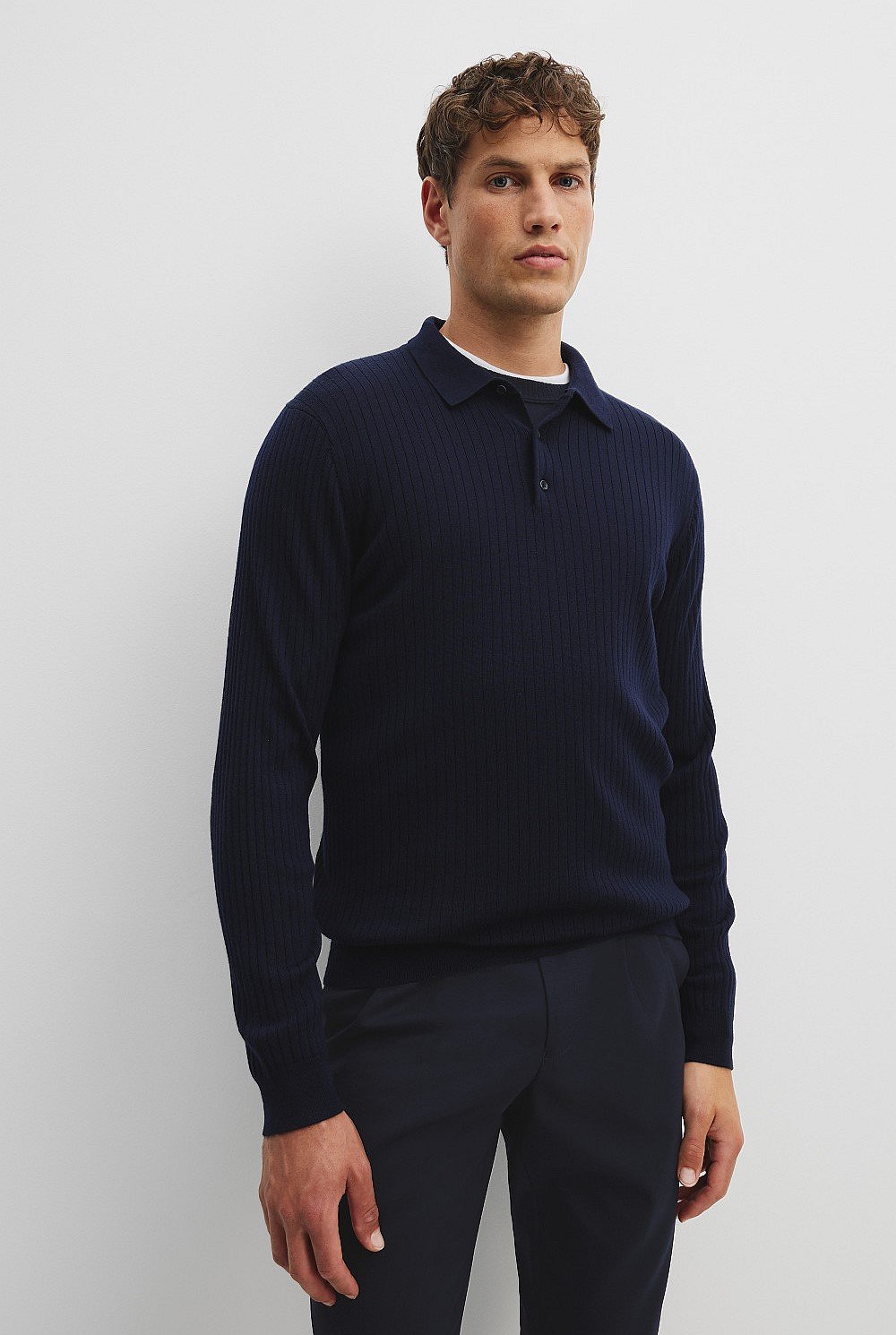 Verified Australian Merino Wool Ribbed Polo