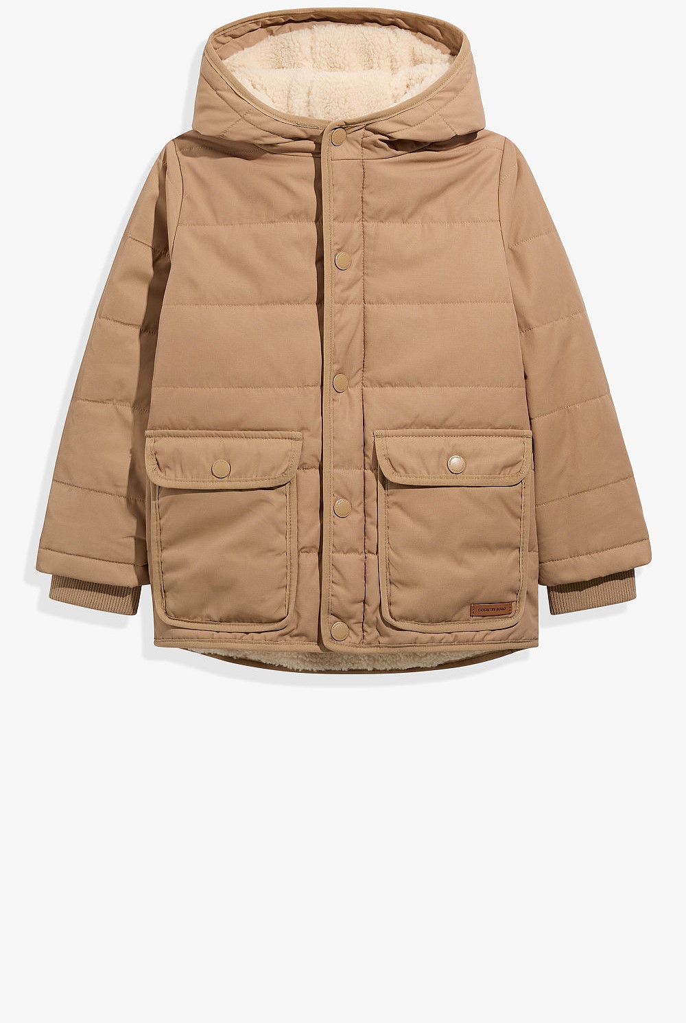 Nylon Blend Quilted Coat