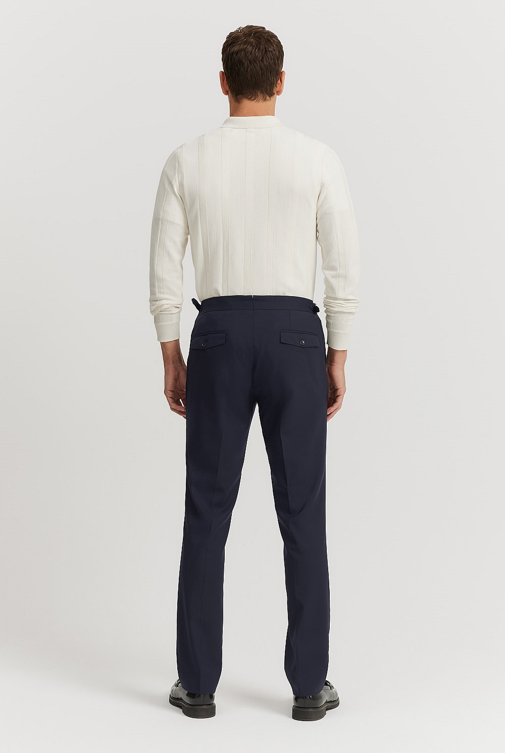 Wool Blend Buckle Pant