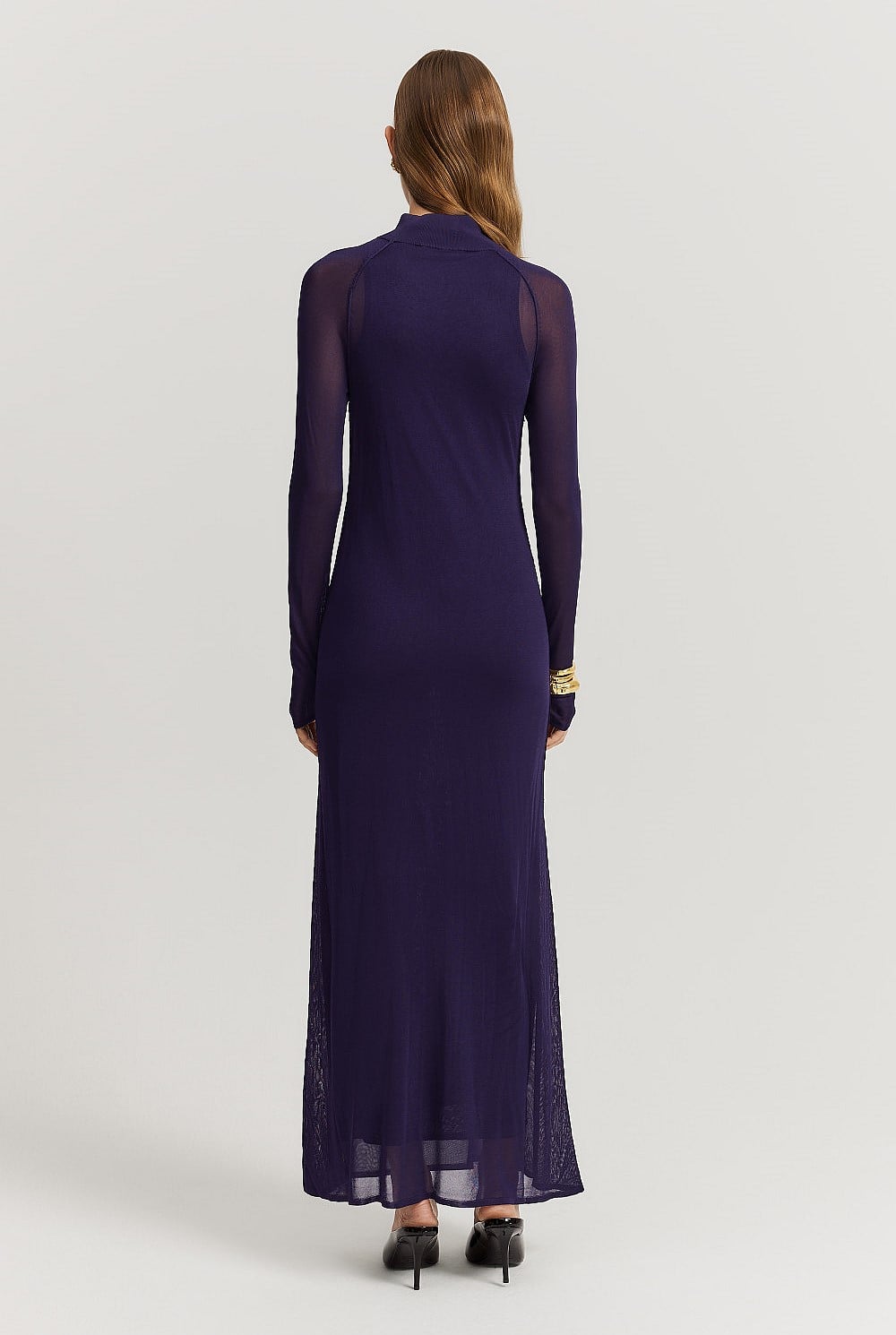 Sheer Knit Maxi Dress