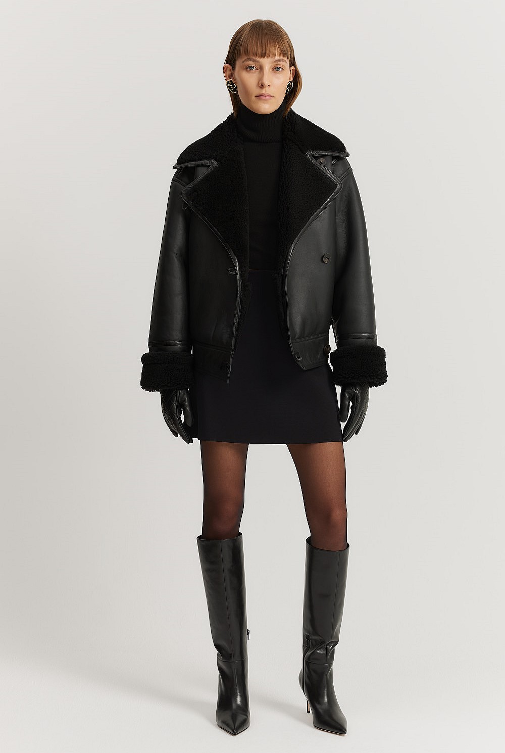 Leather Shearling Jacket