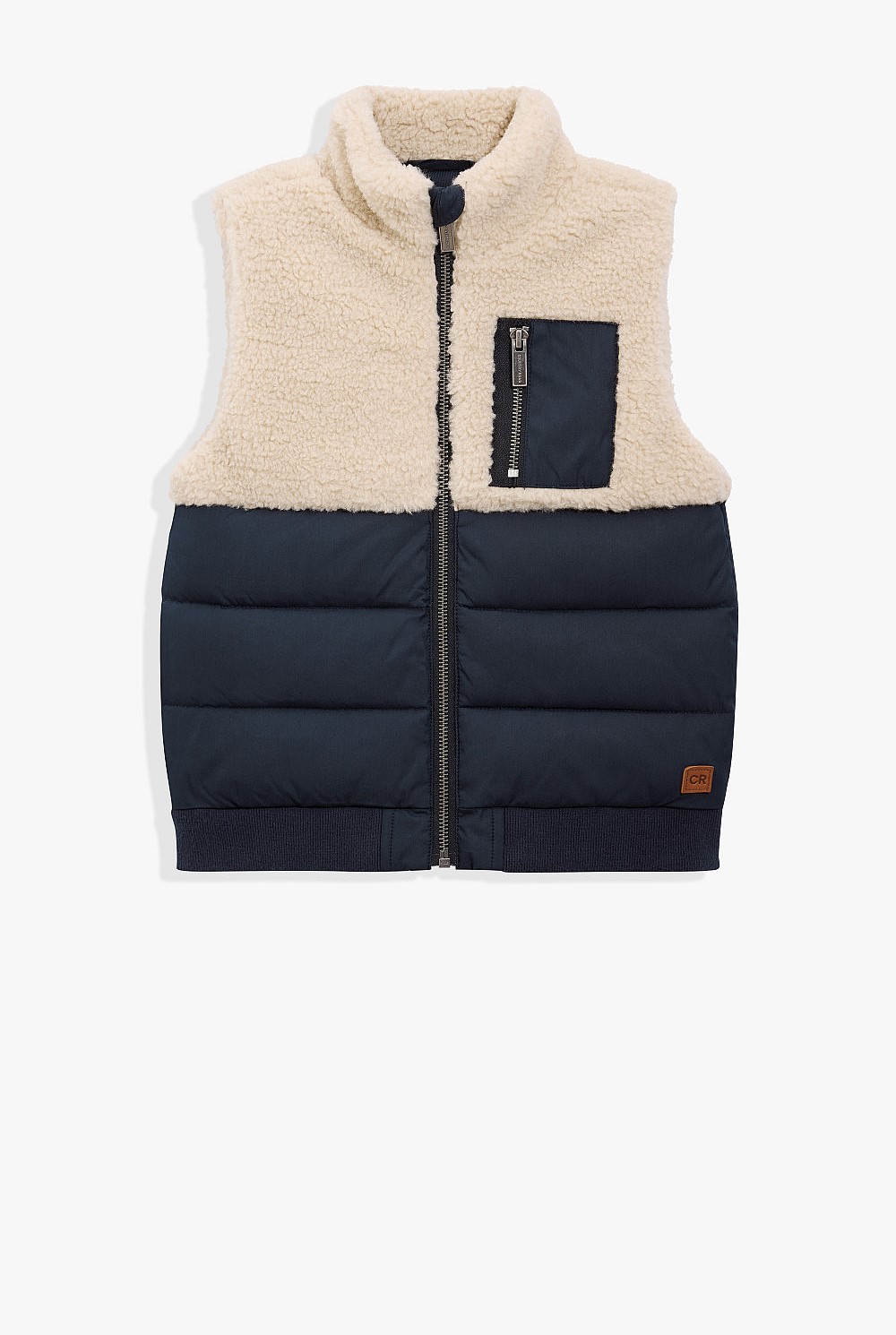 Recycled Polyester Sherpa Spliced Vest