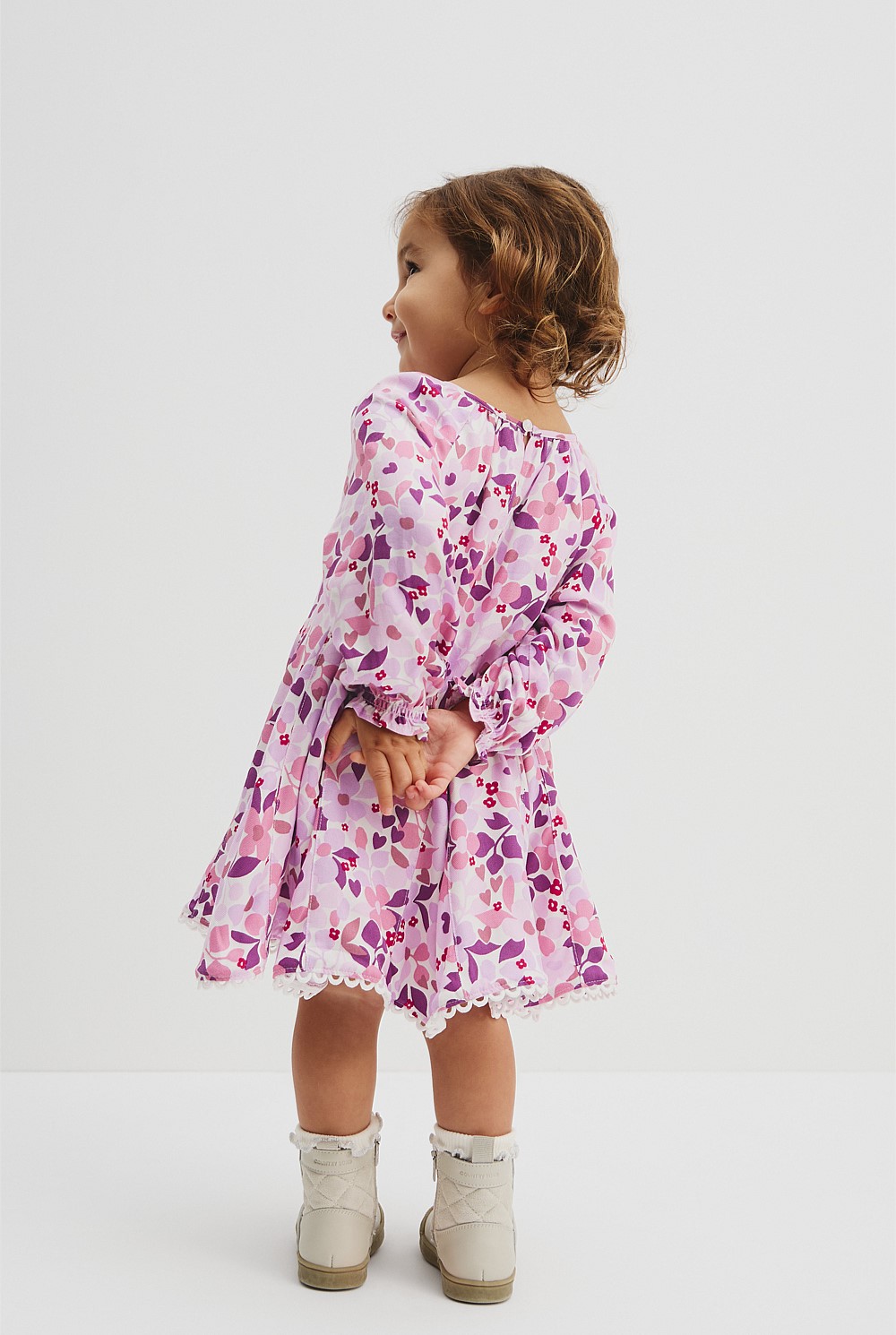 Floral Godet Dress