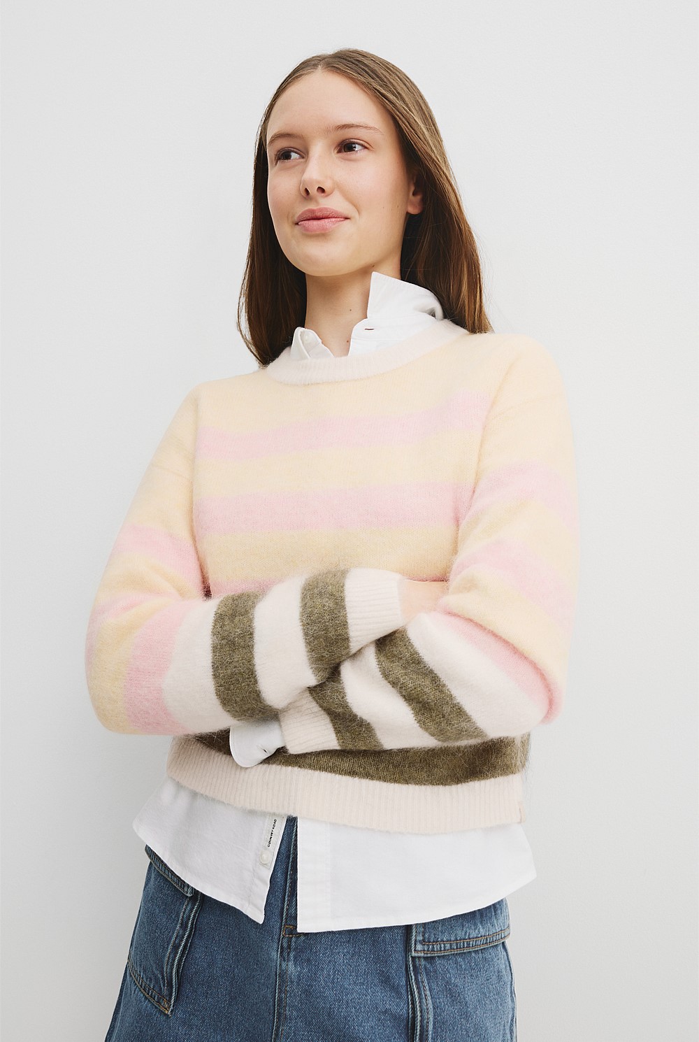 Teen Block Stripe Knit