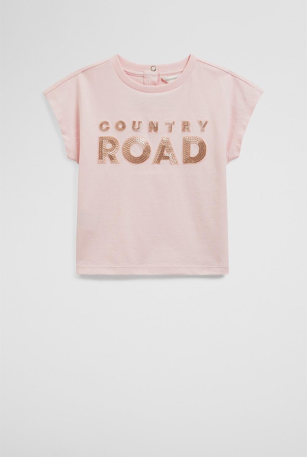 Organically Grown Cotton Sequin Logo T-Shirt