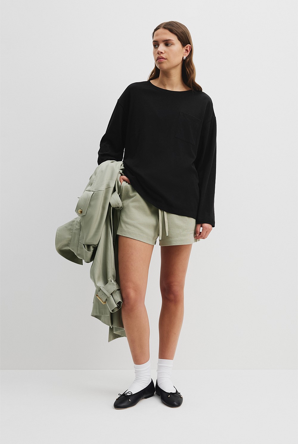 Australian Cotton Long Sleeve Relaxed T-Shirt