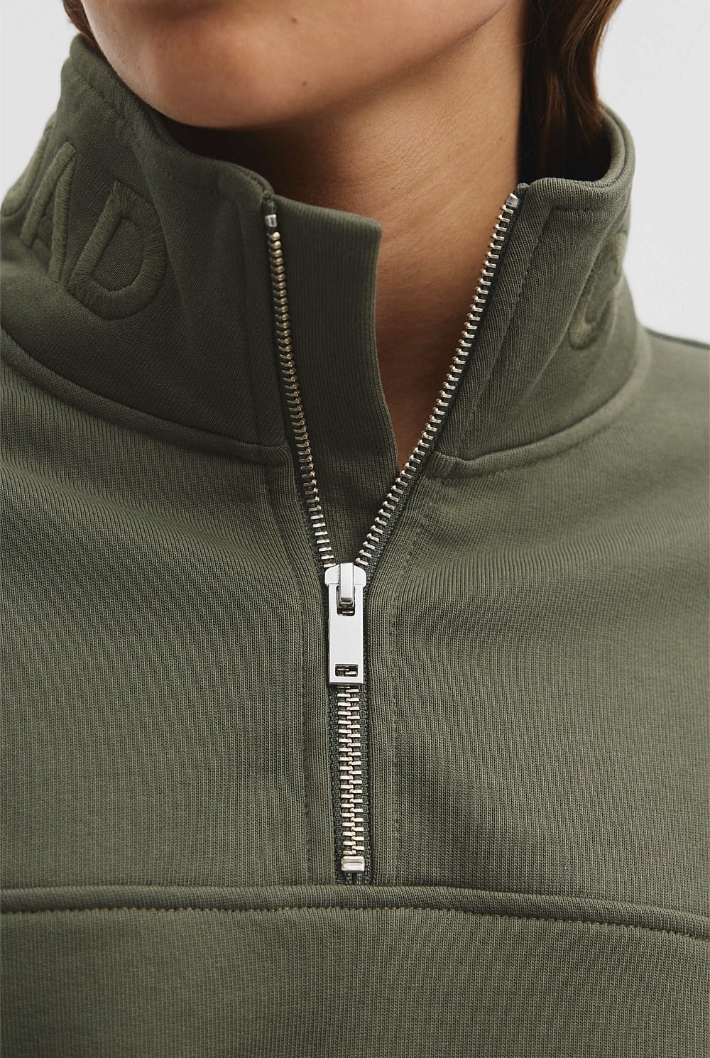 Australian Cotton Zip Collar Sweat