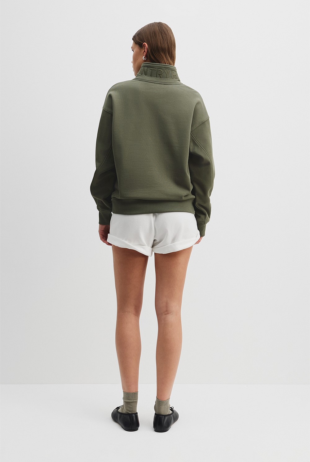 Australian Cotton Zip Collar Sweat