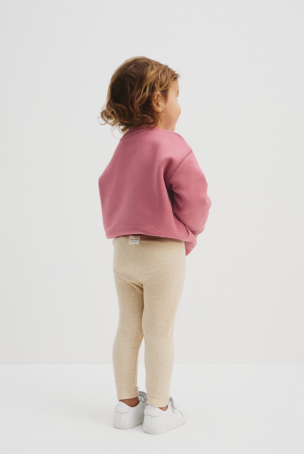 Organically Grown Cotton Blend Solid Rib Legging