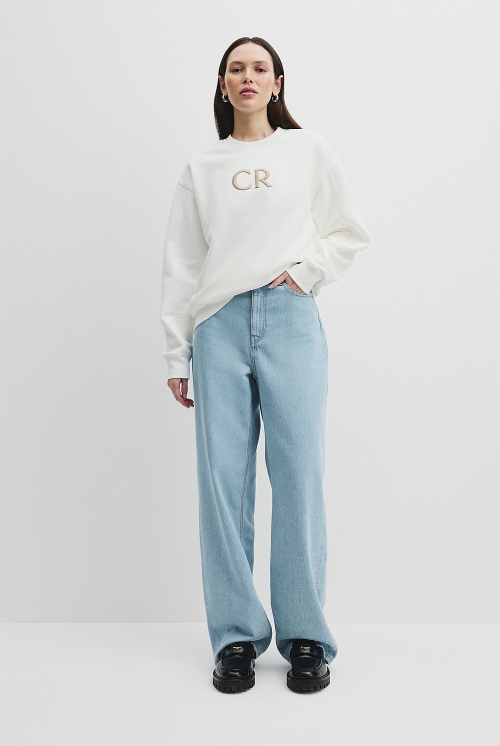 Cotton CR Logo Sweat