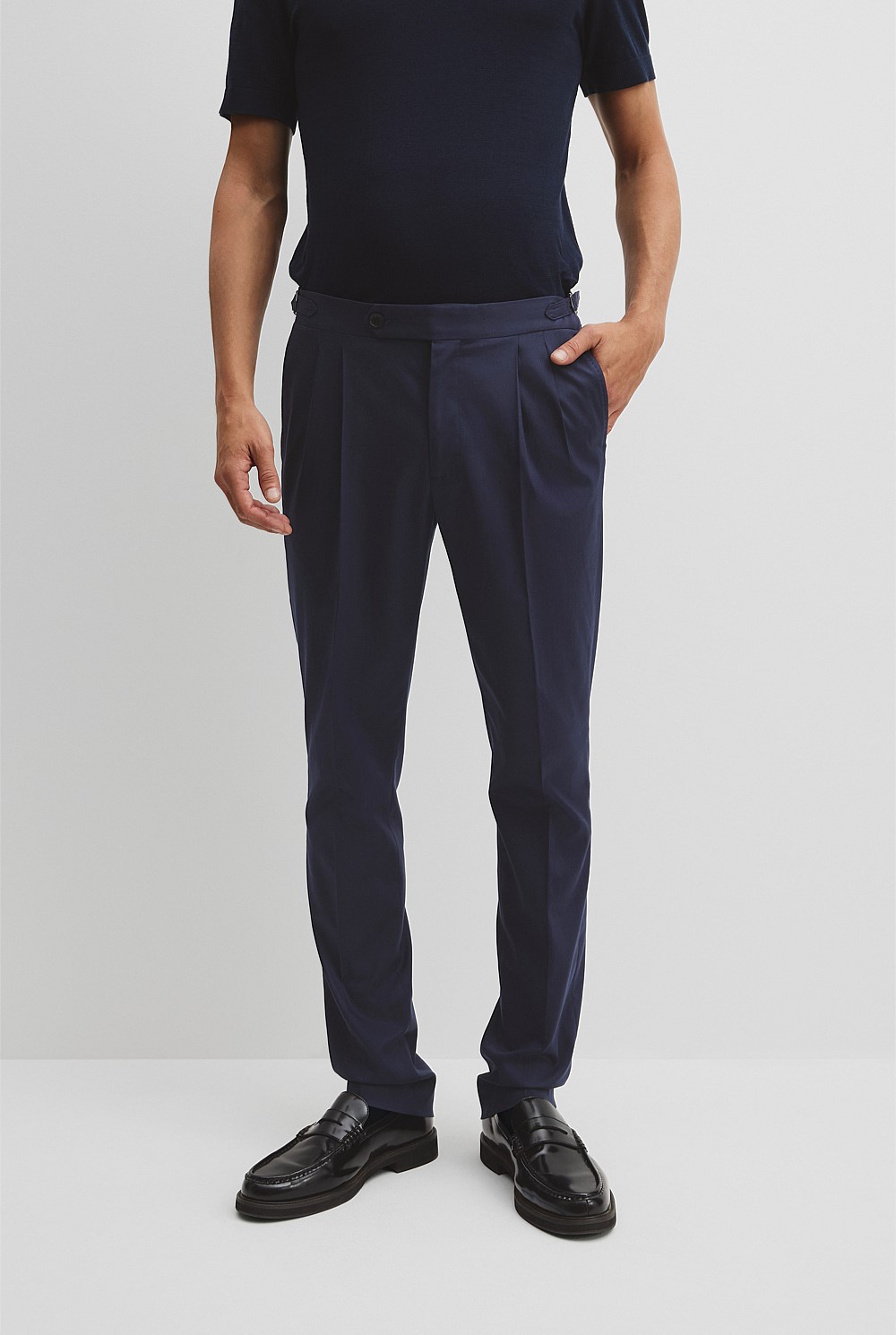 Lyocell Blend Buckle Pant